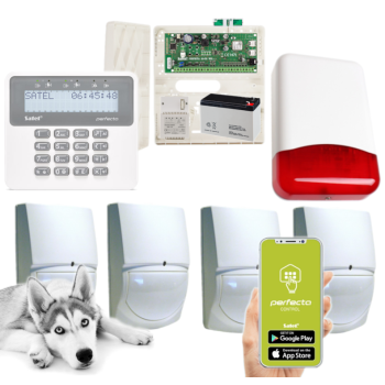 ZESTAW ALARMOWY SATEL PERFECTA 16 SET-A 4 CZUJKI SWAN QUAD + PRF-LCD + SYRENA TI700